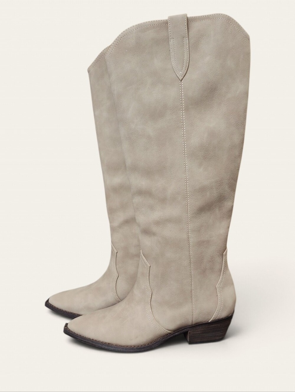 NIB DV by Dolce Vita Tall Western Over-the-Knee Boots in Light Taupe, 8